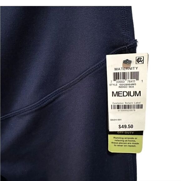 Ideology Blue Stretch Maternity Leggings - Picture 4 of 8